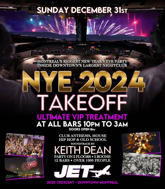 Buy Jet New Years Eve 2024 tickets - Montreal, QC
